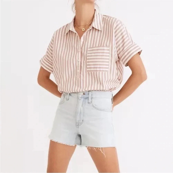 Madewell Relaxed Denim Shorts in Essen Wash Women’s 28 Jean Cut-Offs Americana - Picture 3 of 16